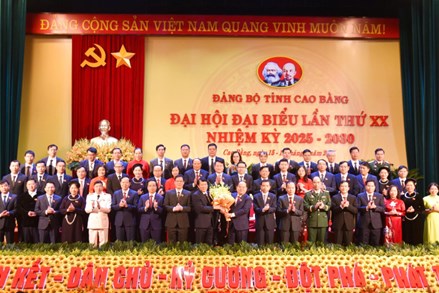Đại hội Đảng bộ tỉnh Cao Bằng lần thứ XX nhiệm kỳ 2025-2030: 55 đồng chí trúng cử Ban Chấp hành Đảng bộ tỉnh